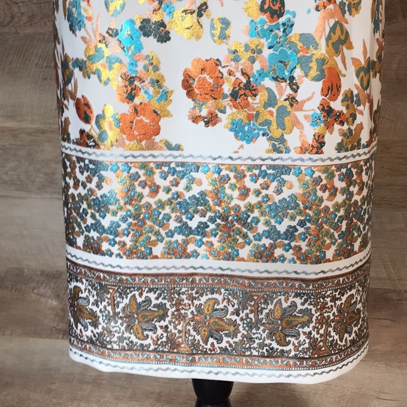 NWT Masterpiece! Rose Gold Metallic Midi Dress - Picture 3 of 5